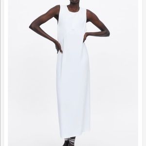 ZARA NWT White Midi Dress Size S